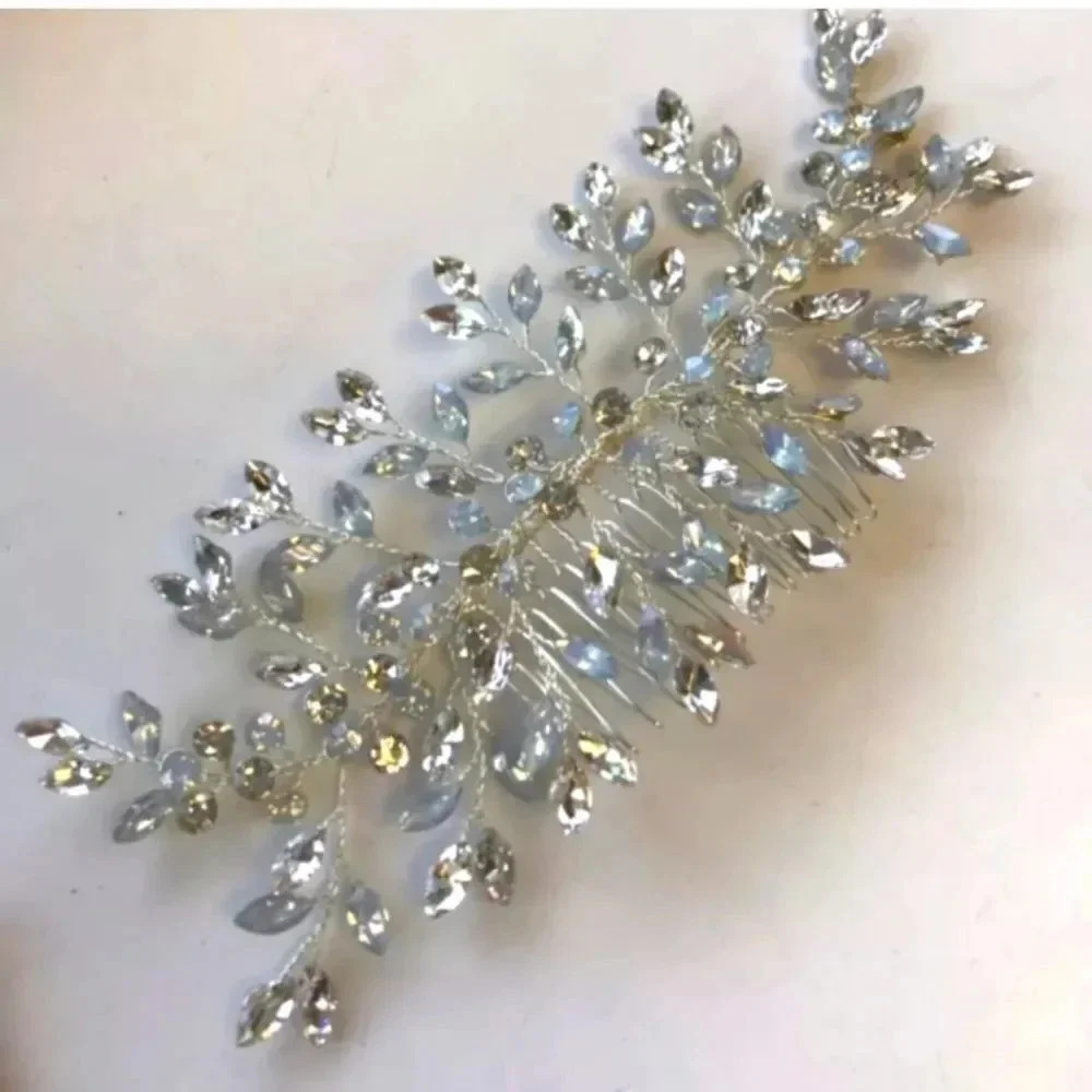Luxury Bridal Crystal Hair Piece Comb - Picture 2 of 8